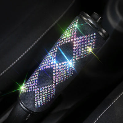 Juego Completo de Accesorios para Auto con Cristales Brillantes - Funda de Volante, Cinturón de Seguridad y Espejo Retrovisor - Image 4