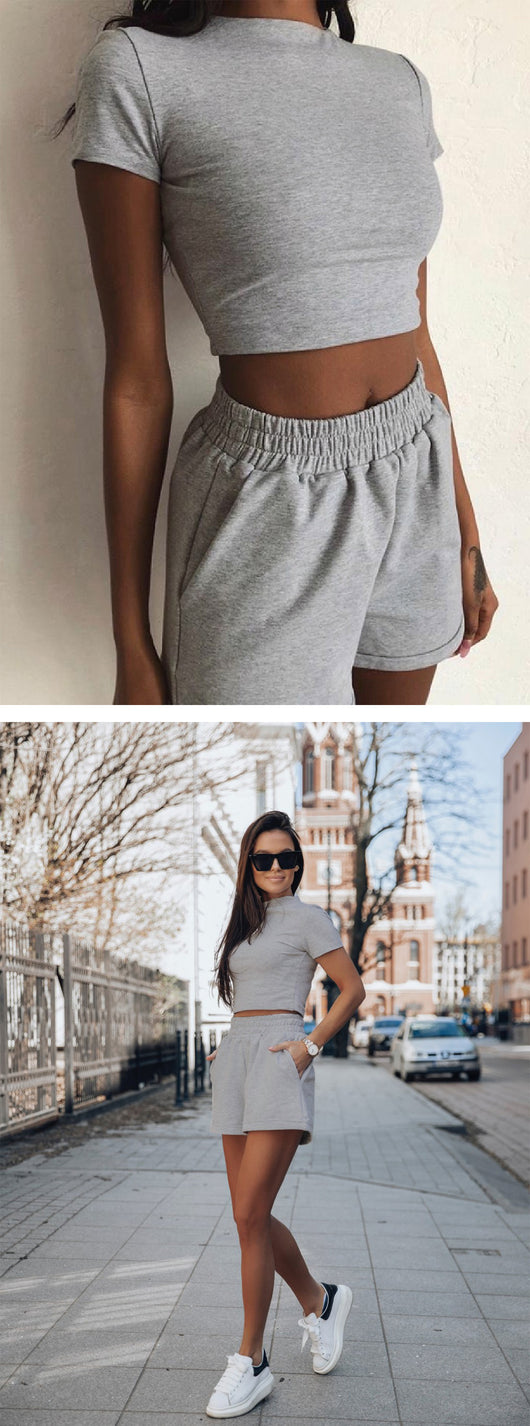 Conjunto de Moda Primavera Mujer: Blusa Corta y Short Talle Alto - Image 15