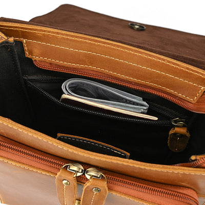 Bolso Bandolera de Cuero Genuino para Hombre - Image 34