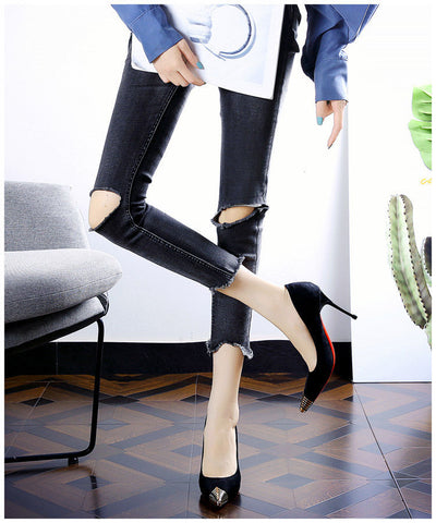 Tacones Altos Puntiagudos con Punta Metálica - Diseño Versátil y Elegante - Image 10