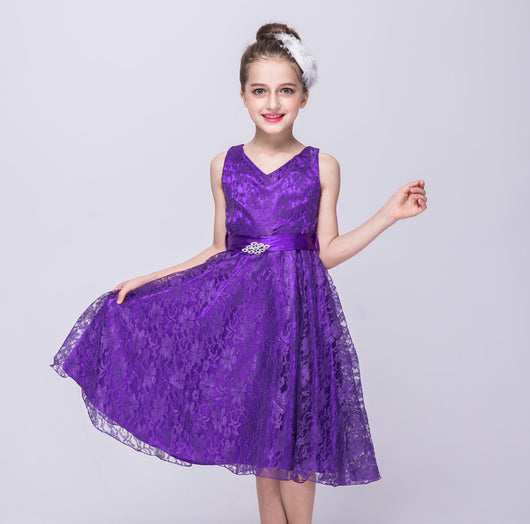 Vestido de Encaje Elegante para Niñas - Estilo Europeo y Americano - Image 3