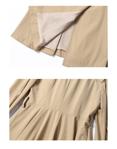 Abrigo Tipo Capa Midi Elegante Estilo Británico - Image 6
