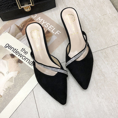 Sandalias y Pantuflas de Tacón Stiletto Puntiagudo para Mujer - Image 4