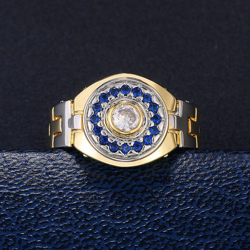 Anillo para Hombre con Diamante de Circonio y Correa