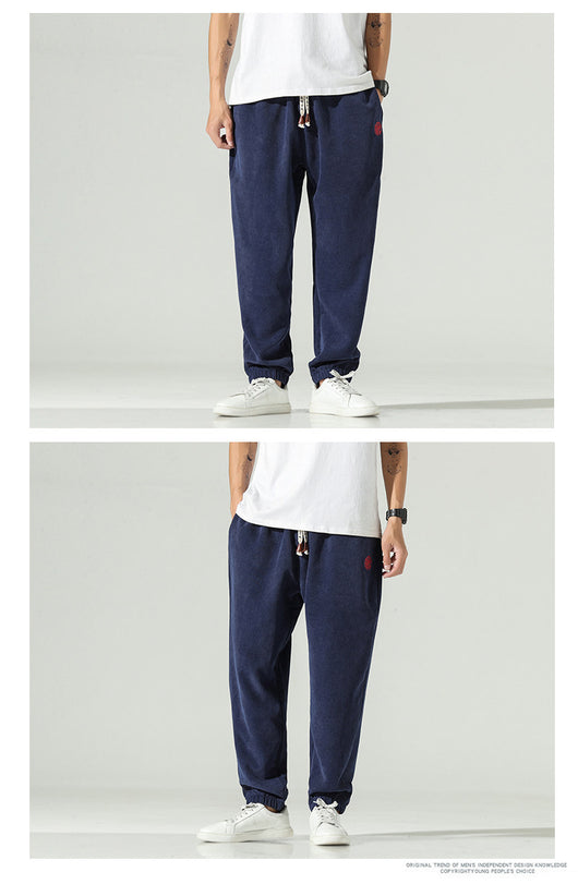 Pantalones Harem Hombre Primavera Verano con Bordado Chino - Image 10