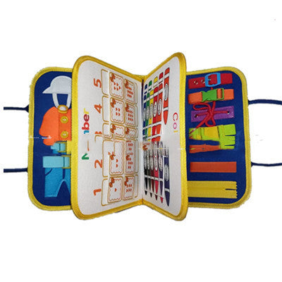 Tablero Educativo Sensorial con Actividades de Abotonado y Vestimenta para Bebés - Image 11