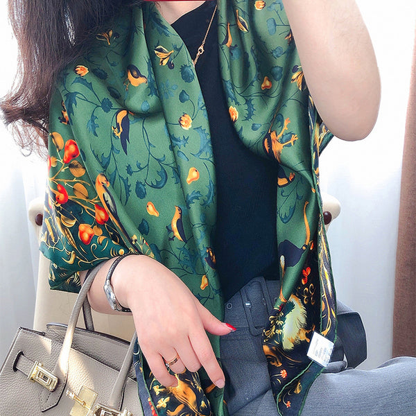 Pañuelo de Seda Grande Versátil para Mujer - Cuadrado Oversized
