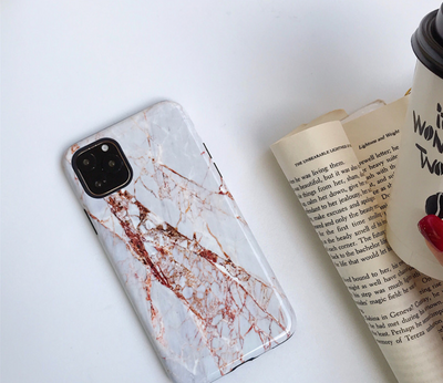 Funda para celular con patrón mármol y doble capa protectora - Image 13
