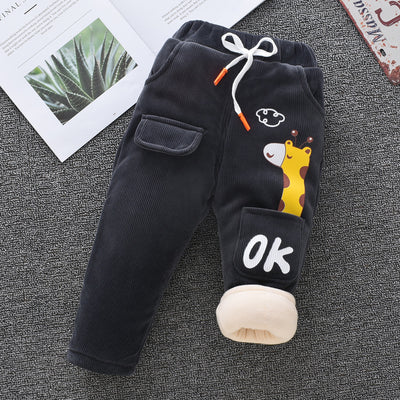 Pantalones de Algodón para Niños y Niñas con Forro Térmico Triple Capa - Image 5
