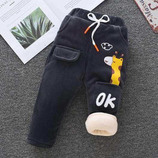 Pantalones de Algodón para Niños y Niñas con Forro Térmico Triple Capa - Image 5