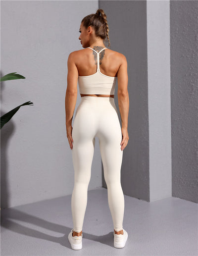 Conjunto Deportivo Yoga Mujer: Top sin Costuras y Pantalones Ajustados - Image 48