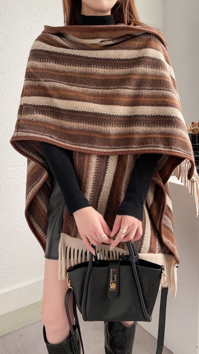 Poncho Étnico Convertible con Capucha - Image 13