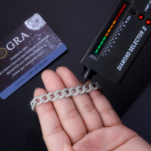 Pulsera de Plata S925 con Moissanita Premium - Joyería Lujo Ligero Plateada - Image 9