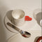Juego de Taza y Plato Artesanal Corazón Coffee