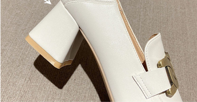 Zapatos de Tacón Grueso en Cuero para Mujer - Versátiles y Cómodos - Image 8