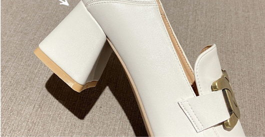 Zapatos de Tacón Grueso en Cuero para Mujer - Versátiles y Cómodos - Image 8