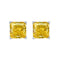 High Carbon Diamond Stud Ice Flower Cut Earrings Yellow