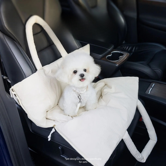 Asiento de Auto para Perros Pequeños con Arnés de Seguridad Ajustable - Image 14