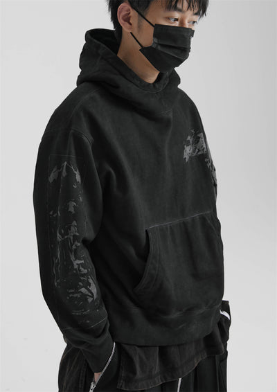 Sudadera con Capucha Estampado Hombro para Hombre - Image 8