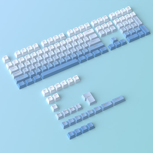 Keycaps Mecánicos PBT Degradado Azul Cielo con Grabado Luminoso - Image 13