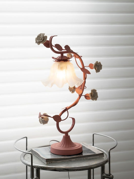 Lámpara de Mesita Retro con Flores Idílicas para Dormitorio - Image 19