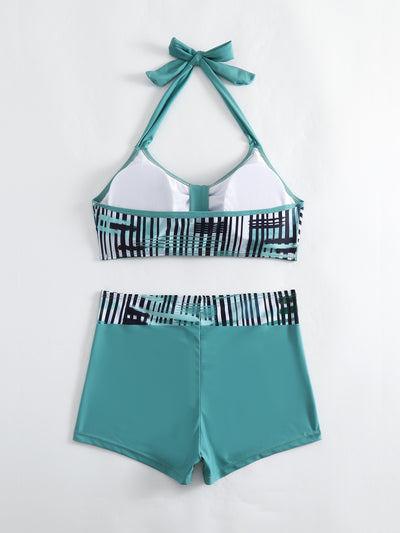 Bikini Reductor Estampado con Halter Ajustable para Mujer - Image 10