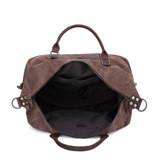 Bolsa de Viaje Plegable Impermeable de Piel de Caballo para Hombre - Image 6