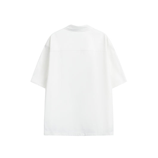 Camisa Suelta Unisex con Diseño de Corbata Pintada a Mano - Marca de Moda Japonesa - Image 3
