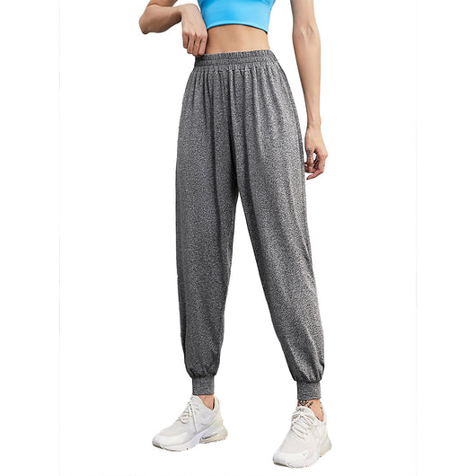 Pantalones Deportivos Cintura Alta Holgados con Puños Ajustados - Image 5