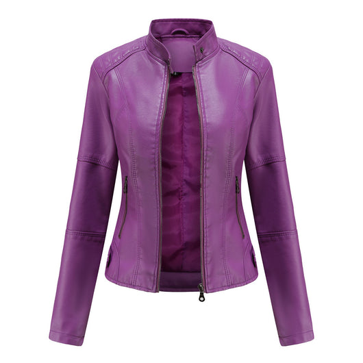 Chaqueta de Cuero para Mujer con Cierre de Cremallera - Diseño Clásico Elegante - Image 11