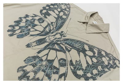Camisa de Trabajo con Estampado Mariposa - Hombre Casual Manga Larga - Image 10