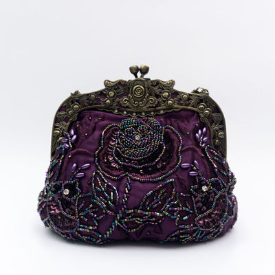 Bolso de Noche Vintage con Bordado de Rosas y Lentejuelas - Image 24
