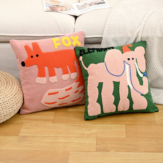 Cojín Decorativo Nórdico con Bordado de Animales para Sofá - Image 14
