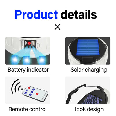 Luz de Emergencia Solar LED con Soporte para Móvil - Image 9