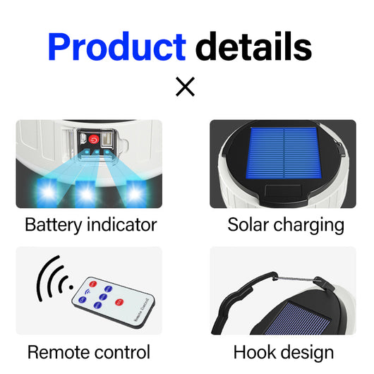 Luz de Emergencia Solar LED con Soporte para Móvil - Image 9