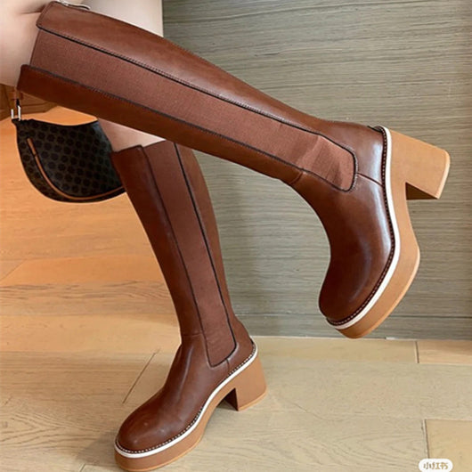 Botas de Cuero Genuino con Tacón Grueso y Suela Reforzada - Image 2