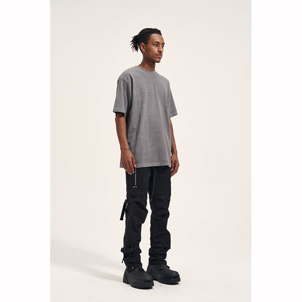Pantalones Cargo Hombre con Cierre y Múltiples Bolsillos