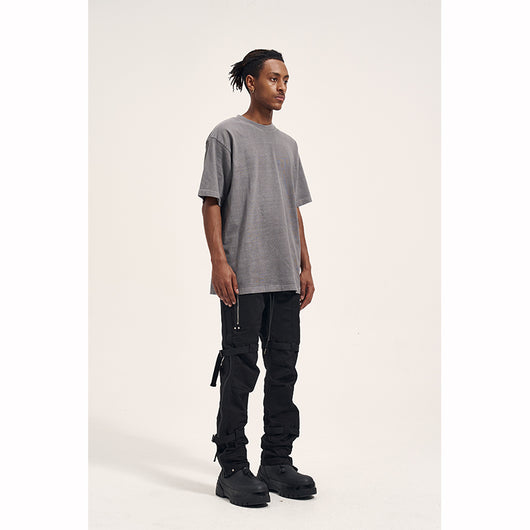 Pantalones Cargo Hombre con Cierre y Múltiples Bolsillos