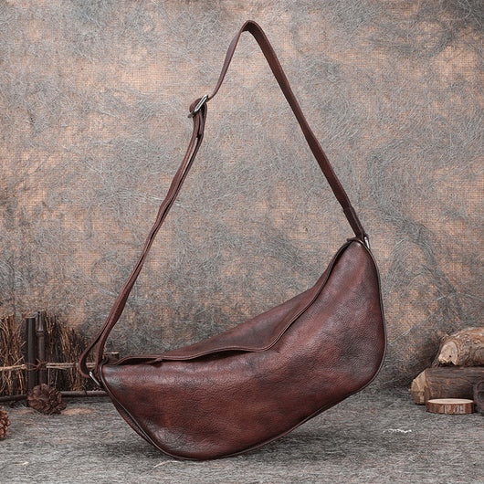 Bolsa Mensajera de Cuero Retro con Solapa - Estilo Casual - Image 3