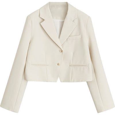Blazer Corto Casual para Mujer - Estilo Universitario Talla S - Image 16