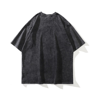 Camiseta Suelta Estampado Huesos para Hombre - Image 16