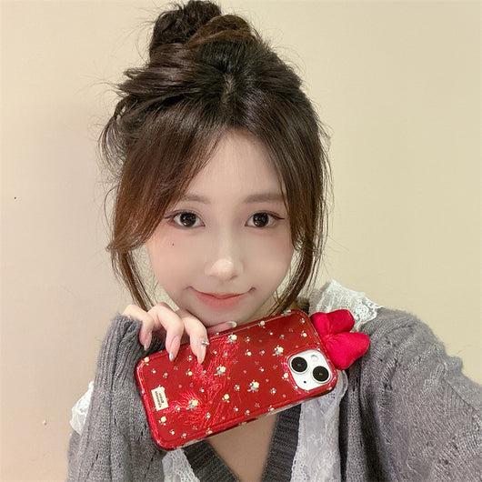 Funda Floral 3D con Pantalla Completa Roja para Teléfono - Image 10