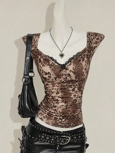 Chaleco Vintage Cuello V con Cintura de Encaje Reductor - Image 13