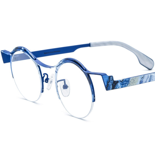 Gafas Redondas para Miopía en Titanio Ultraligero con Cristales de Color - Image 7