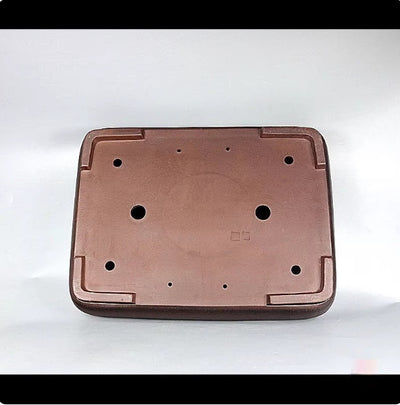 Maceta Artesanal Rectangular de Barro Púrpura Antiguo - Image 4