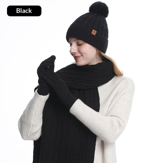 Set de Protección Invernal para Equitación: Gorro, Bufanda y Guantes Tejidos - Image 6