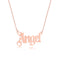 English Letter Necklace Clavicle Chain Rose Dorado