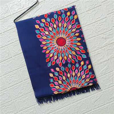 Bufanda de Cachemira con Bordado Girasol para Mujer - Image 15