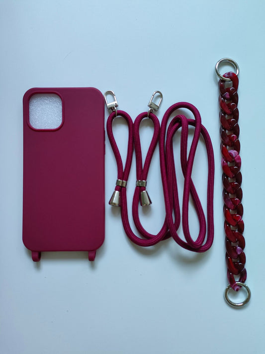 Funda Cruzada para Celular en Colores Pastel con Cadena - Image 2