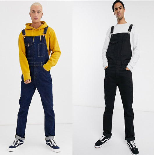 Mono Vaquero para Hombre con Tirantes de Color Sólido - Image 11